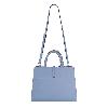 IseigurGenuine Leather Handbag Accented with Haze Blue Silk Scarf, Niche Light Luxury Style High-End Commuting Bag, Versatile Large-Capacity Textured Women's Bag
