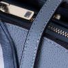 IseigurGenuine Leather Handbag Accented with Haze Blue Silk Scarf, Niche Light Luxury Style High-End Commuting Bag, Versatile Large-Capacity Textured Women's Bag