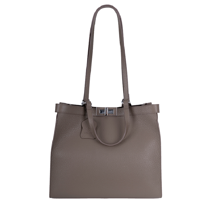Iseigur Light Brown Women's Handbag, Delicate Leather, Simple and Elegant, Showing Elegance