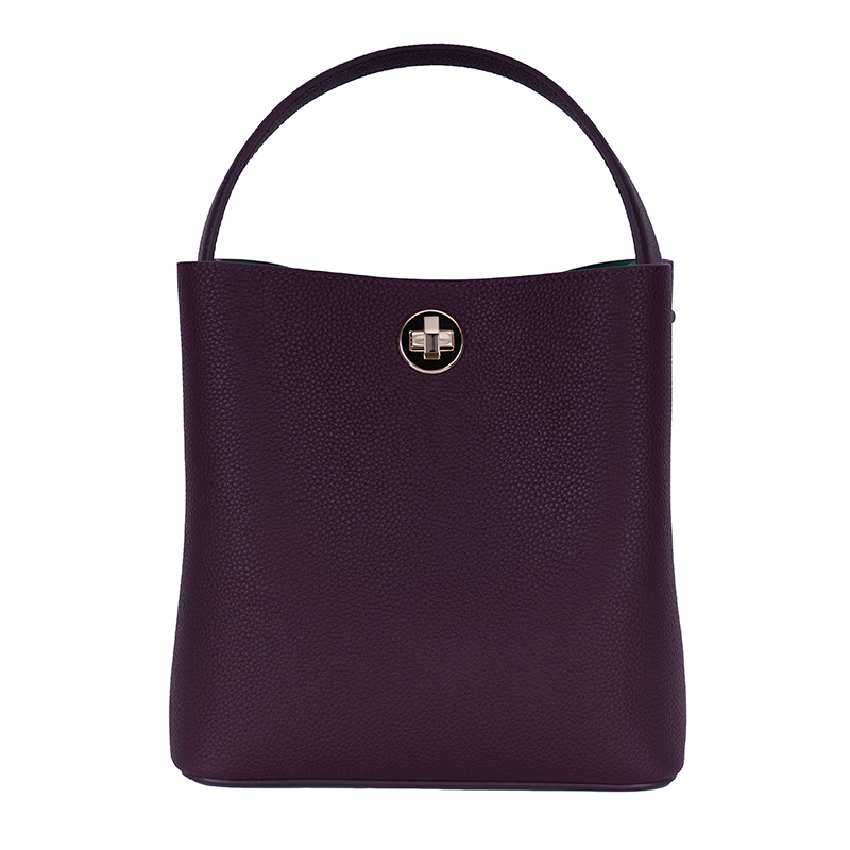Iseigur Dark Red Bucket Bag, Delicate Leather Texture, Chic Design, Elegant and Eye - Catching