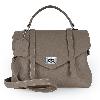 Iseigur Light Brown Women's Handbag, Minimalist Lock Design, Elegant and Versatile for Commuting