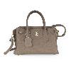 Iseigur Luxury Genuine Leather Light Brown Handbag Fashion Metal Buckle Large Capacity Versatile Women's Commute Shoulder Bag