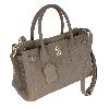 Iseigur Luxury Genuine Leather Light Brown Handbag Fashion Metal Buckle Large Capacity Versatile Women's Commute Shoulder Bag