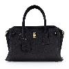 Iseigur Light Luxury Genuine Leather Black Handbag, Fashionable Metal - Buckled Large - Capacity Versatile Women's Commuting Shoulder Bag