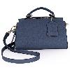 Iseigur Light Luxury Genuine Leather Dark Blue Handbag, Fashionable Textured Large - Capacity Versatile Women's Commuting Shoulder Bag