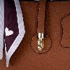Iseigur Caramel Brown Genuine Leather Handbag with Heart-patterned Silk Scarf, Niche Design, Large Capacity, Versatile and High-quality Commuter Bag for Women