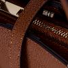 Iseigur Caramel Brown Genuine Leather Handbag with Heart-patterned Silk Scarf, Niche Design, Large Capacity, Versatile and High-quality Commuter Bag for Women