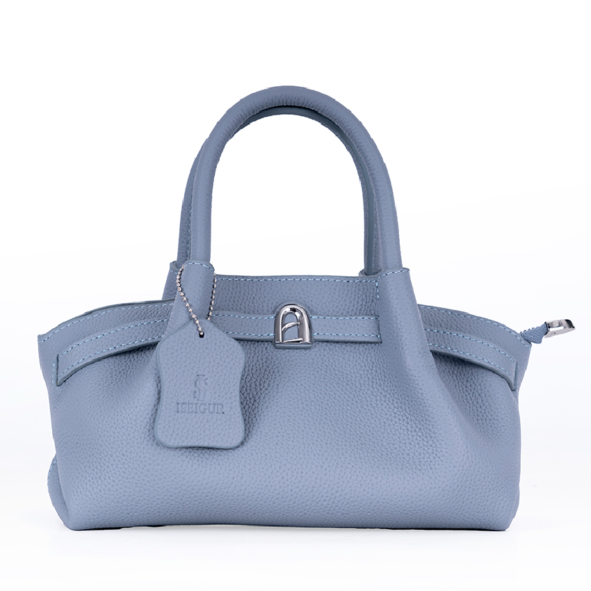 Iseigur Light Blue Luxury Elegant Handbag, Exuding Graceful Style
